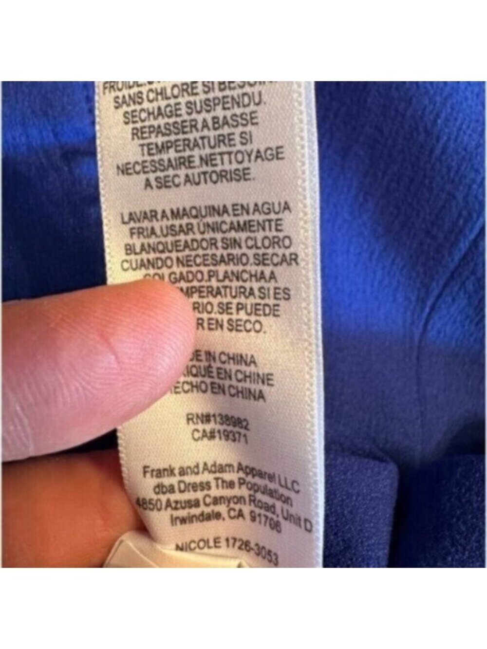 NWT Dress The Population | Nicole Electric Blue Sheath Cocktail Dress Size XS - Picture 13 of 15